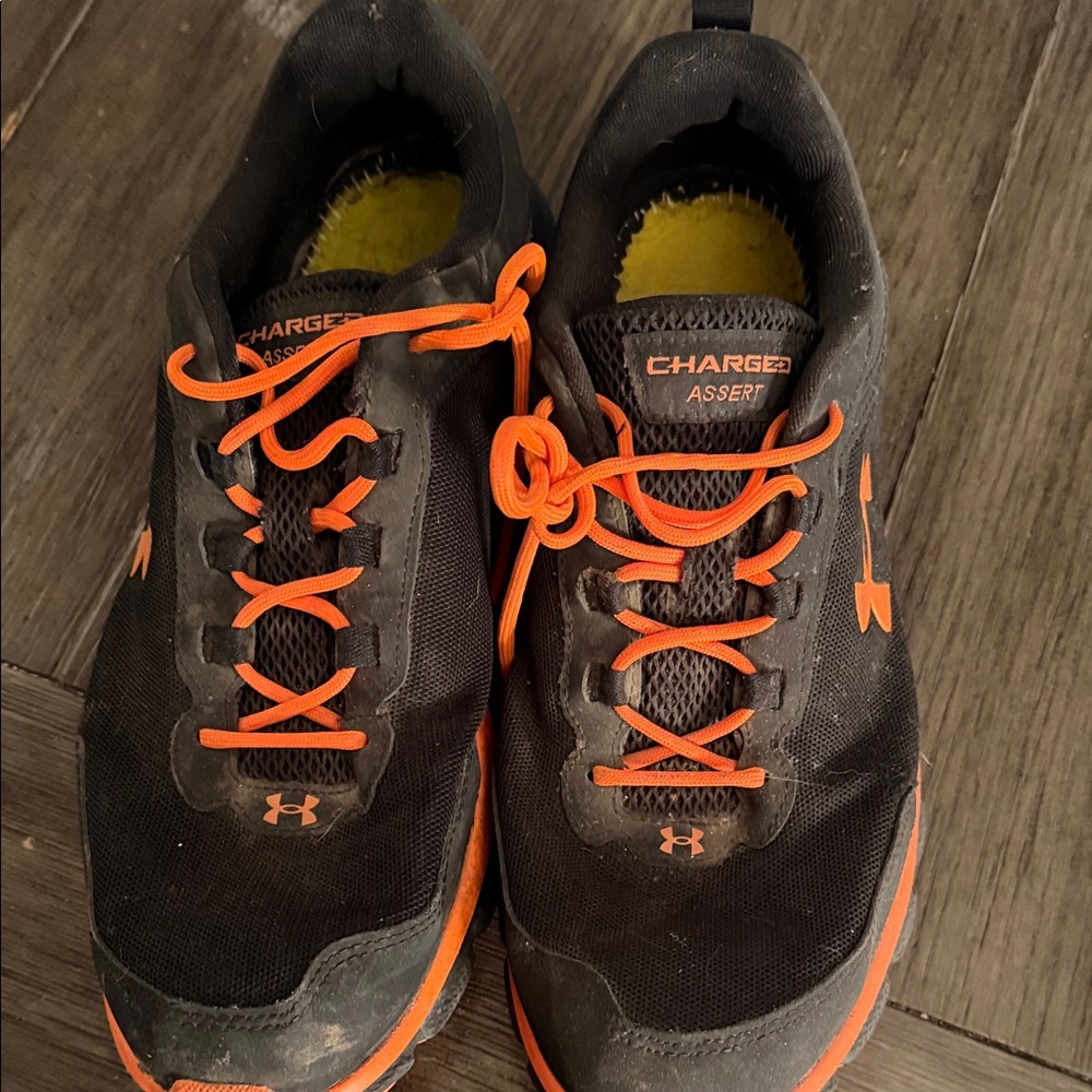 Under Armour Black and Orange Athletic Shoes